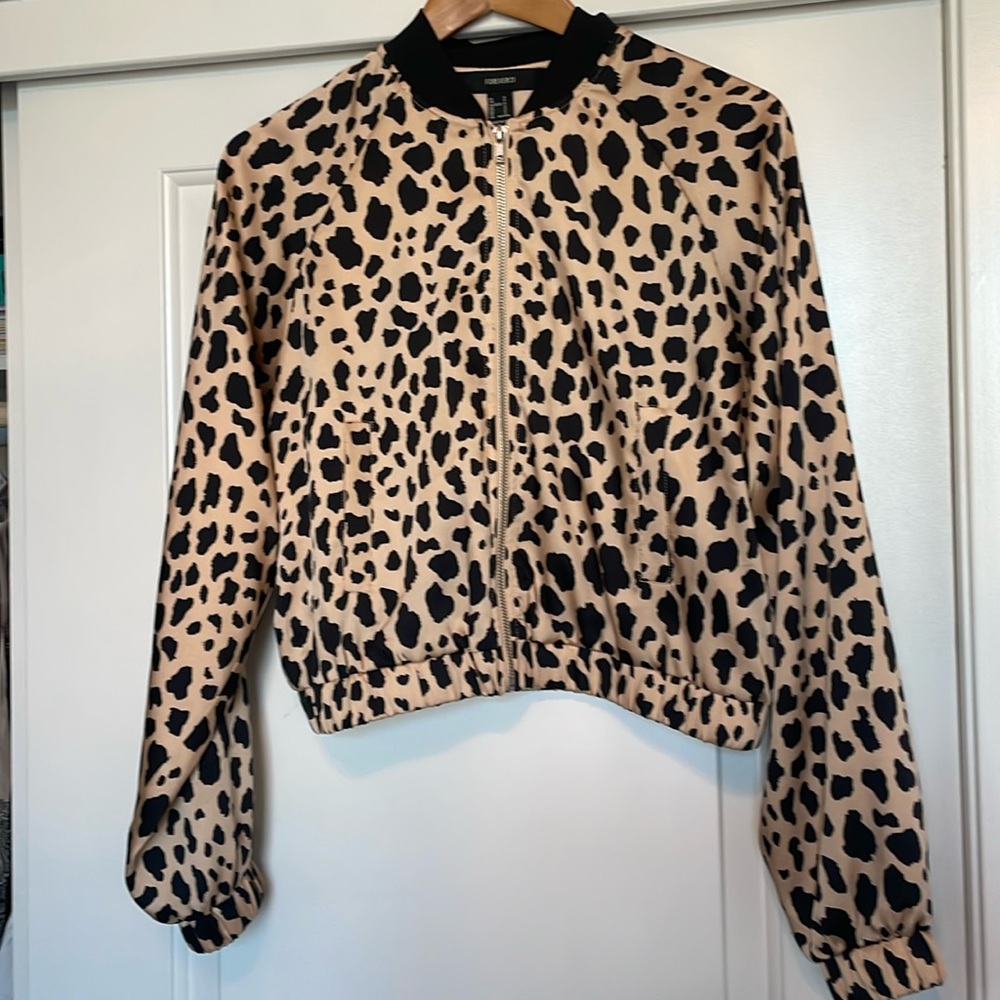 11 Forever21 Cheetah Varsity Jacket